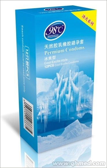 点击放大 98度冰火系列安全套 冰爽型