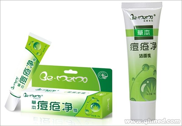 纯美思忆草本痘疮净霜+洁面乳 