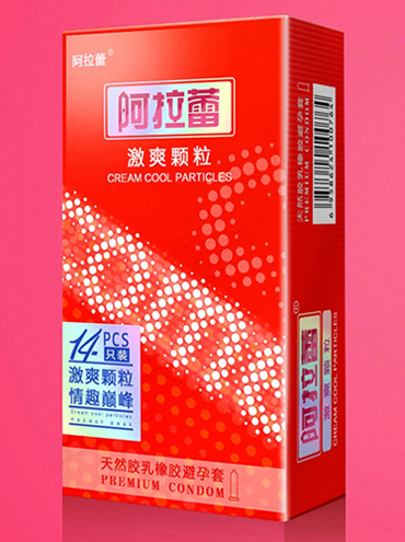 点击放大 阿拉蕾极爽颗粒天然胶乳橡胶避孕套