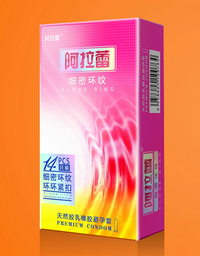点击放大 阿拉蕾细密环纹天然胶乳橡胶避孕套