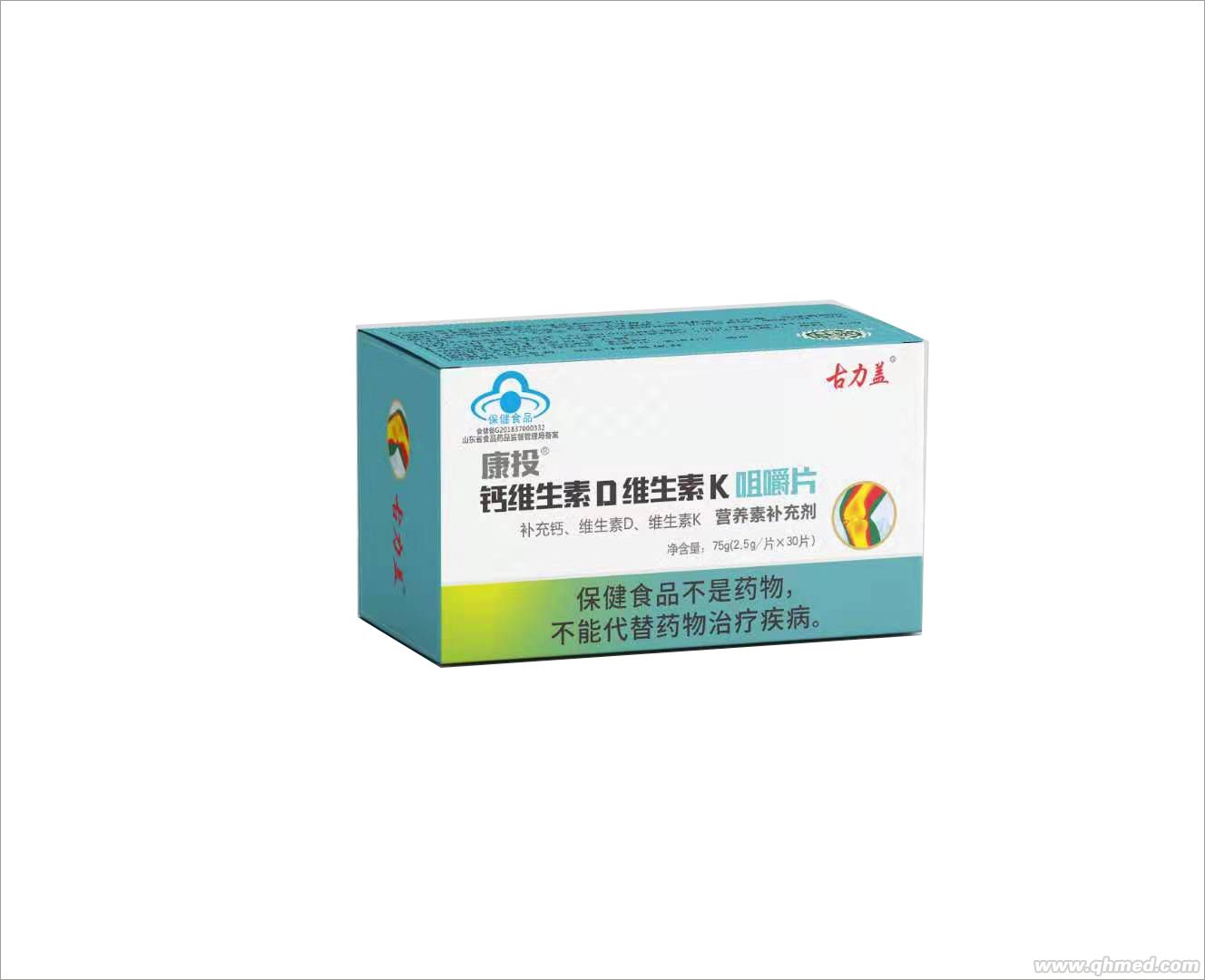 康投钙维生素D维生素K咀嚼片 